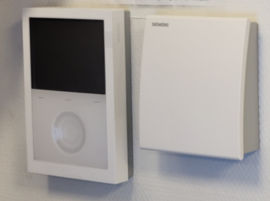 Ruimtebediening met "touch" en "green leaf"